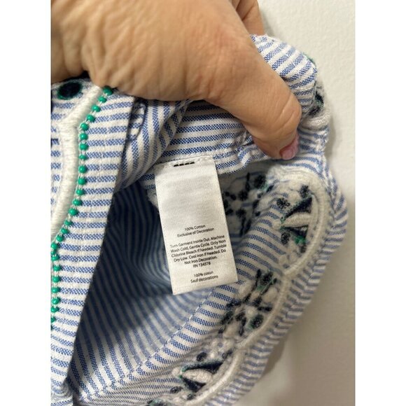 Vineyard Vines Blue Striped Embroidered Shorts Size XS - Picture 5 of 6